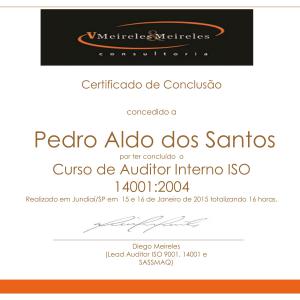 Certificado Auditor Interno ISO14001